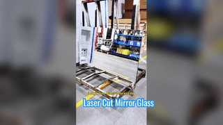 6 মিমি পুরু মিরর গ্লাস লেজার কাটিং 1.5 মি লম্বা ট্র্যাপিজয়েড