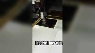 2 মিমি লেপা ফিল্টার লেজার কাটিয়া বর্গক্ষেত্র